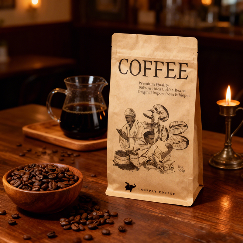 Película de bolsa compuesta multicapa a base de papel Kraft