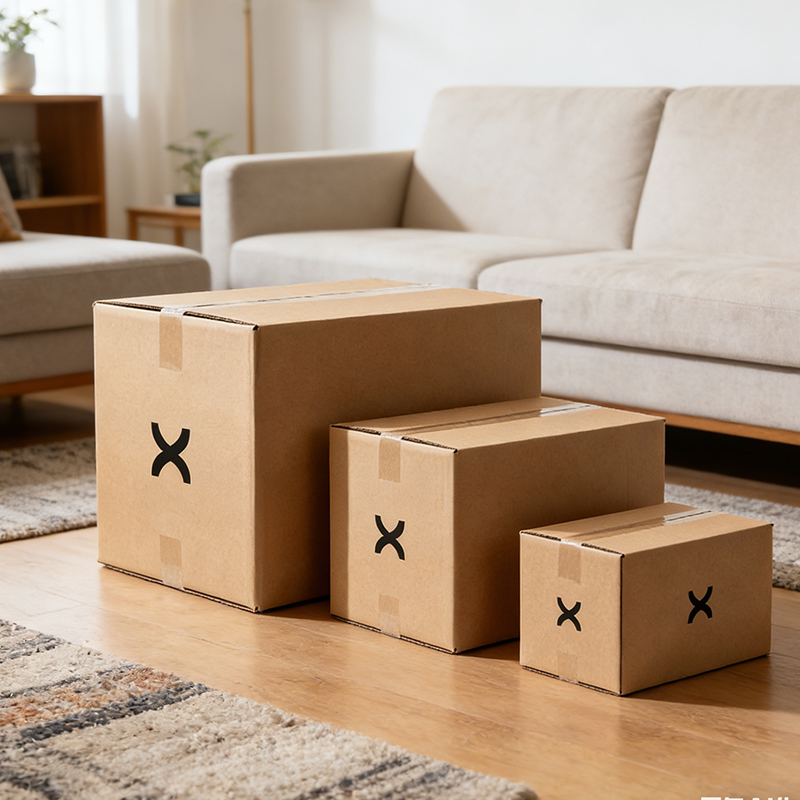 Caja corrugada de papel Kraft hecha a medida