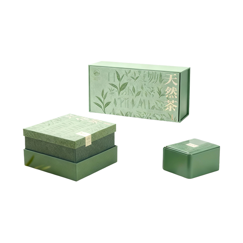 Caja de regalo de té de papel recubierta