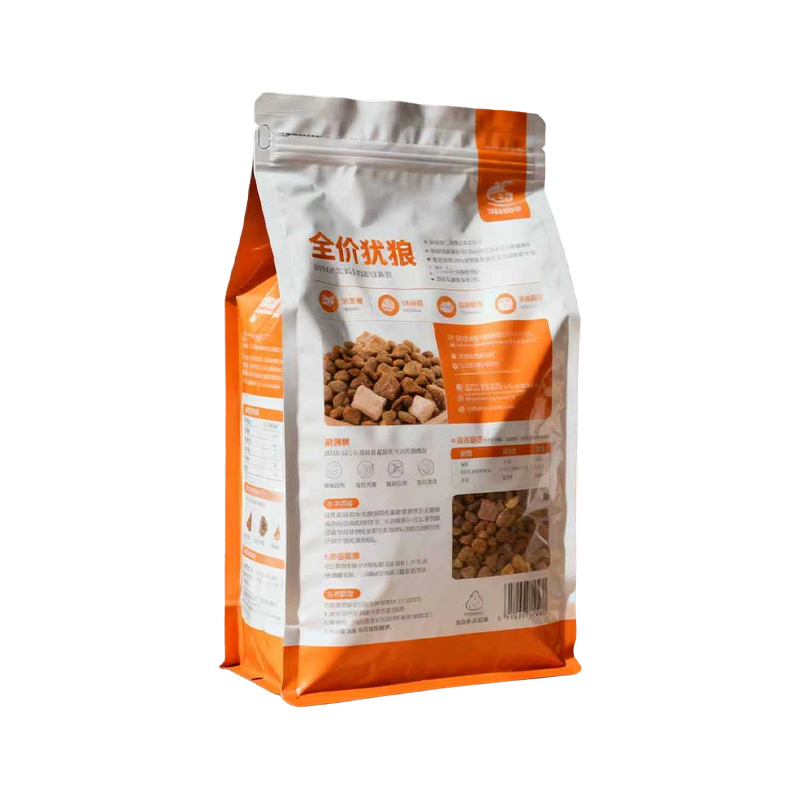 Bolsa protectora multicapa de PET/AL/PE con sello de ocho lados para comida para perros