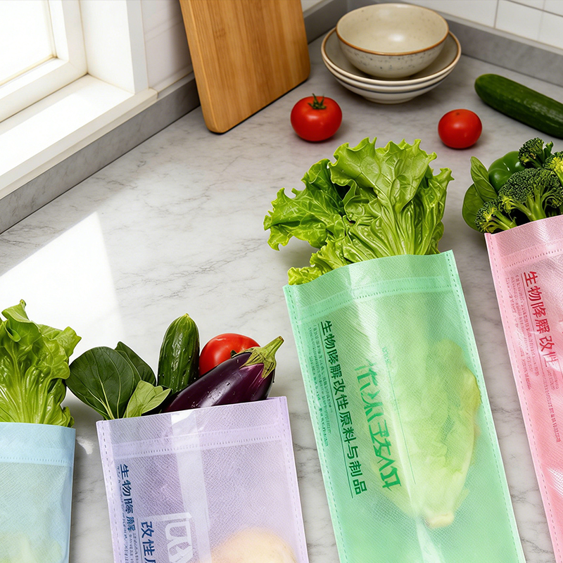 Película para bolsas de frutas y verduras biodegradables y ecológicas PLA