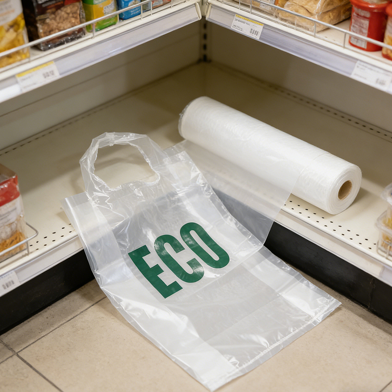 Película para bolsa colgante biodegradable ecológica PLA