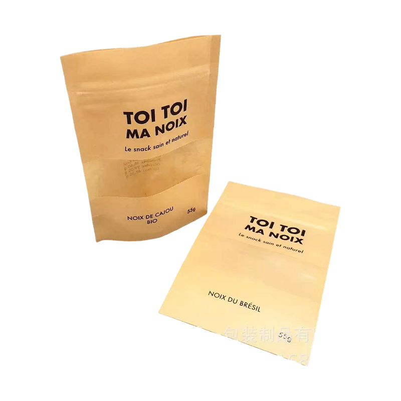 Bolsa stand-up kraft con zipper