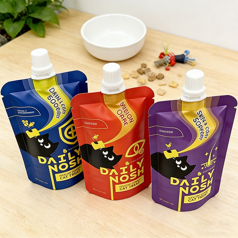 Bolsa stand-up con boquilla sellada en tres lados